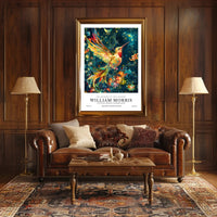 Artistic Heritage: Vibrant Bird in British Design Poster