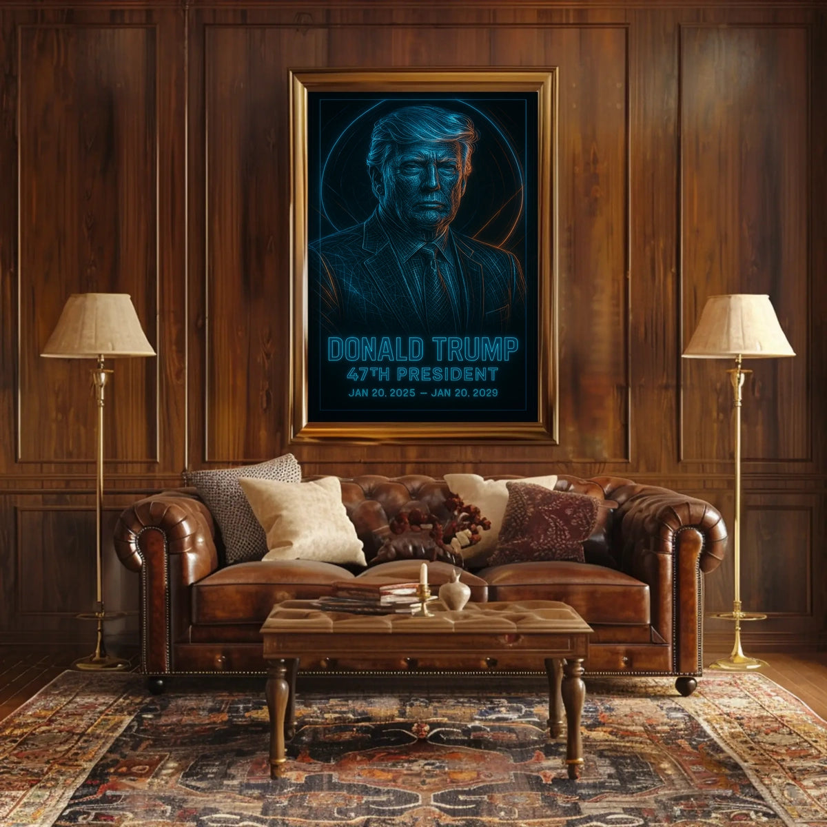 Donald Trump Electric Visionary Leader Poster