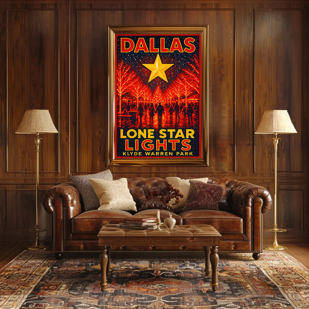 Lone Star Lights At Klyde Warren Park Poster