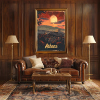 Athens at Dusk Poster