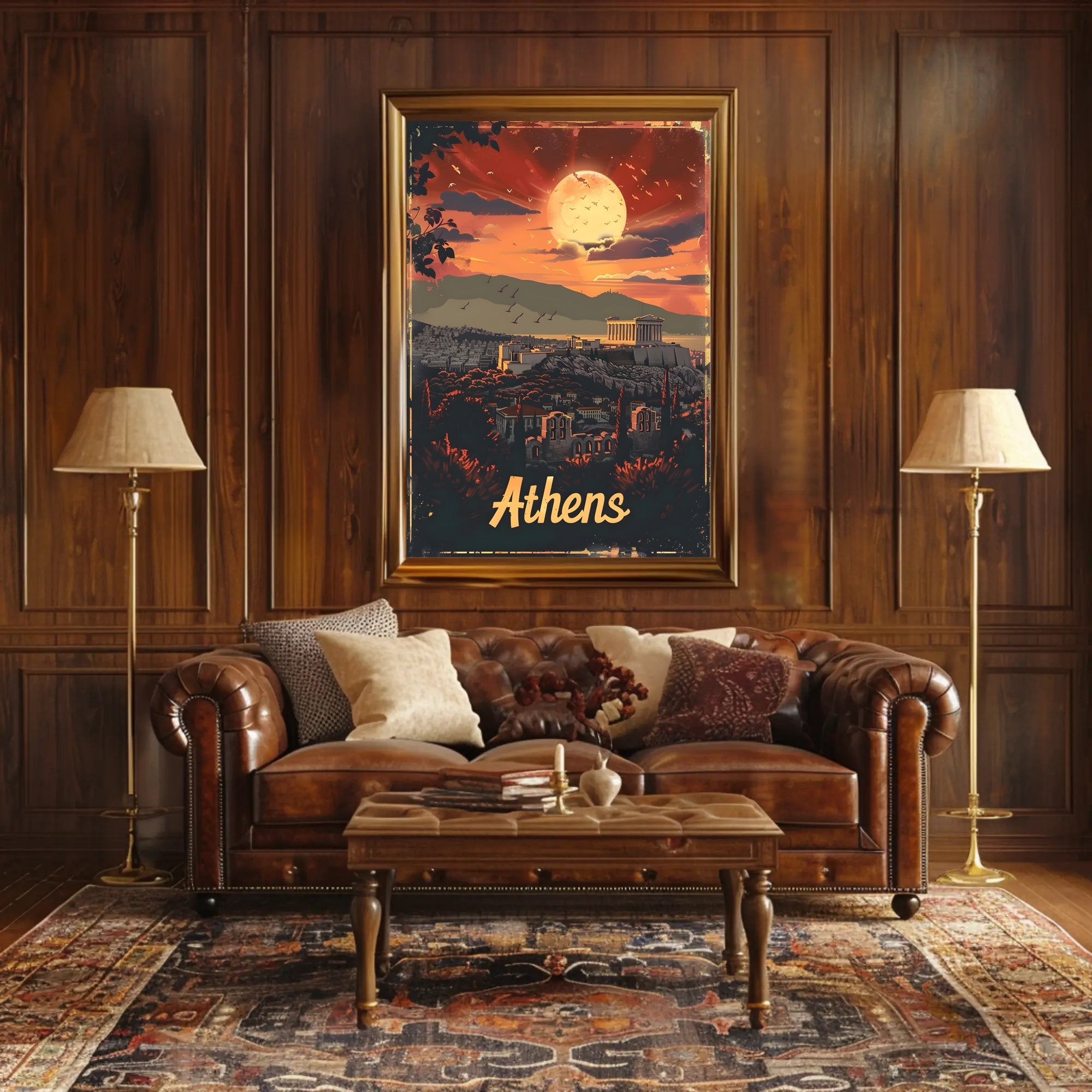 Athens at Dusk Poster