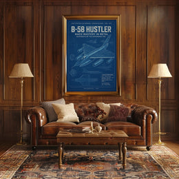 B-58 Hustler Blueprint of Supersonic Mastery Poster