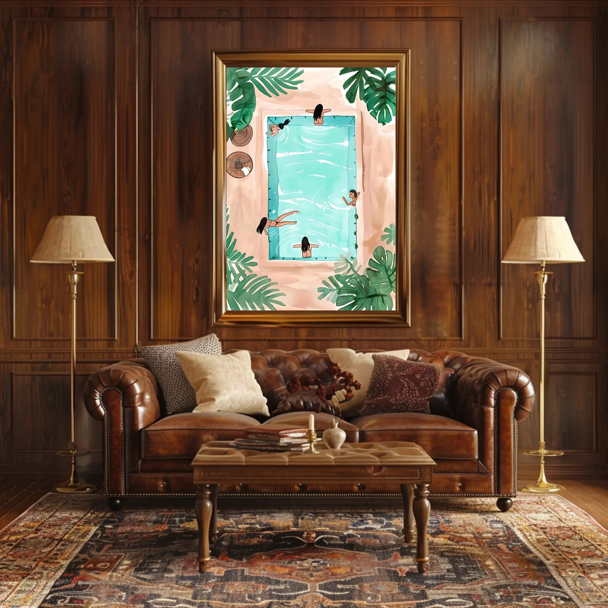 Tropical Poolside Relaxation Poster