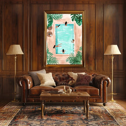 Tropical Poolside Relaxation Poster