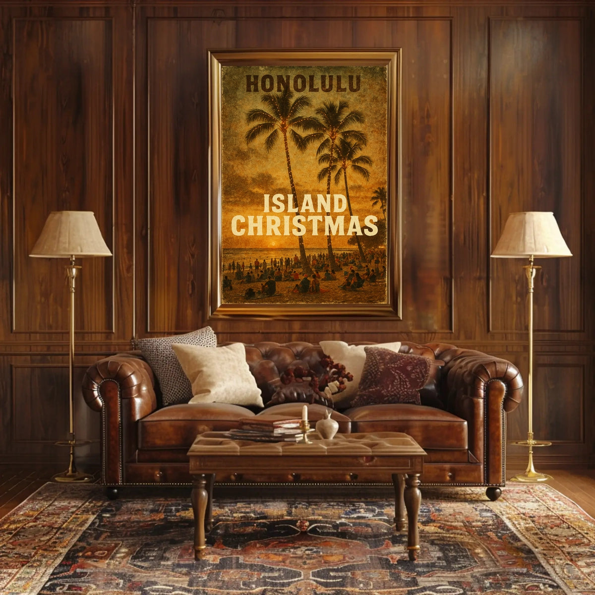 Island Christmas In Honolulu Poster