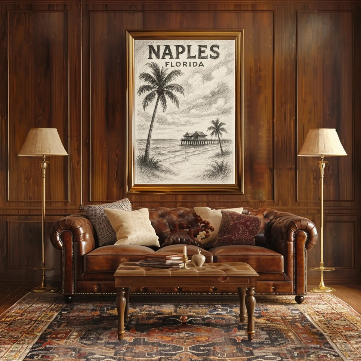 Naples Florida Coastal Serenity Poster Gulf Coast Wall Art