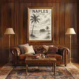 Naples Florida Coastal Serenity Poster Gulf Coast Wall Art