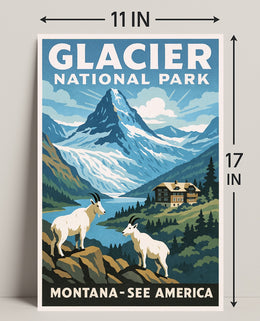 Glacier National Park See America Poster PosterGoat