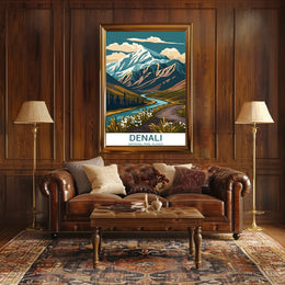 Majestic Denali National Park Scenic Mountain Poster