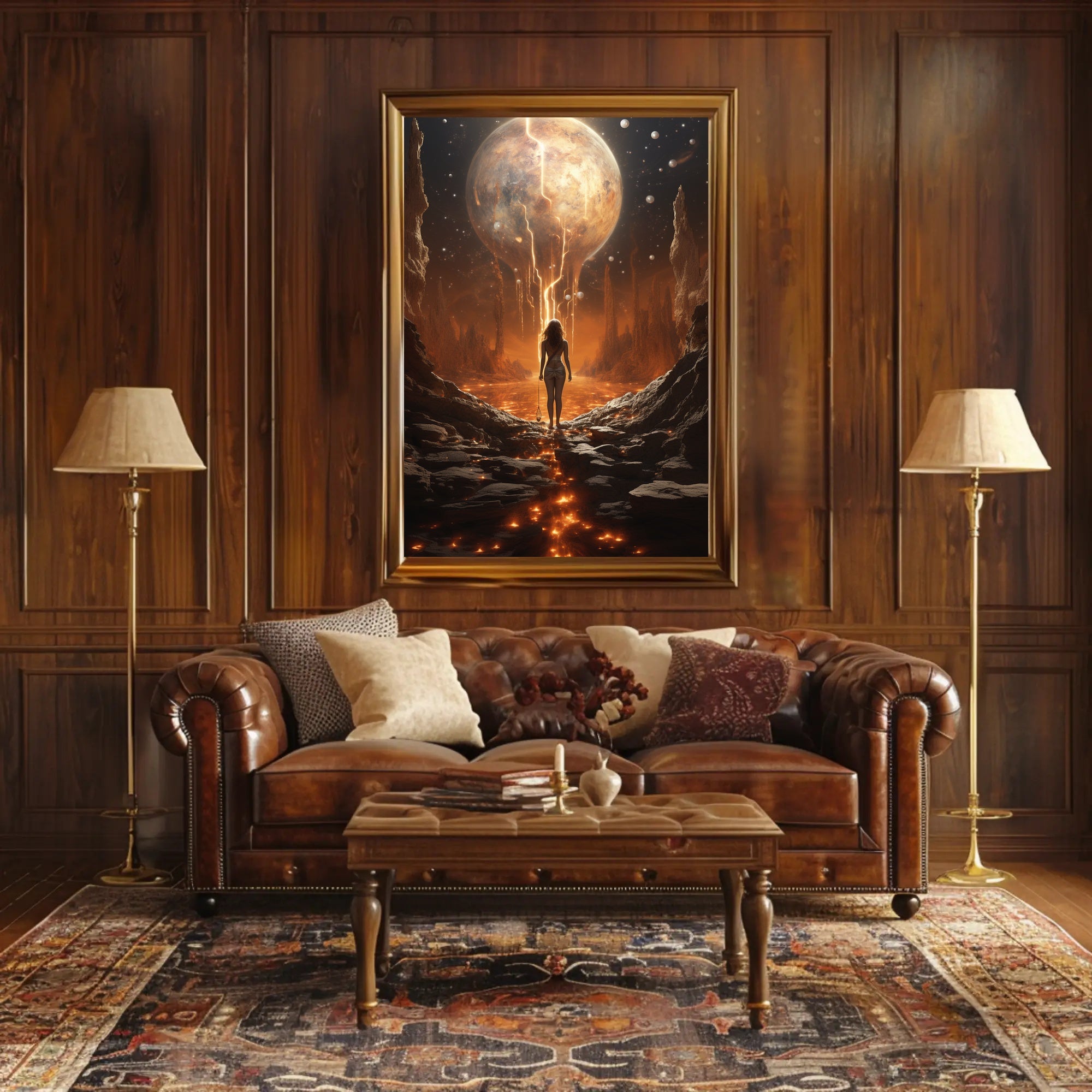 Mystical Realm of Exploration Futuristic Sci-Fi Poster
