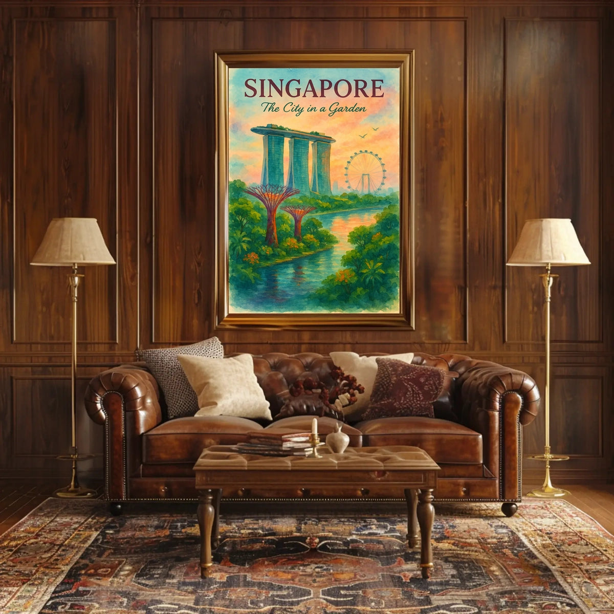 Singapore Serenity: Iconic Landmarks in Watercolor Art