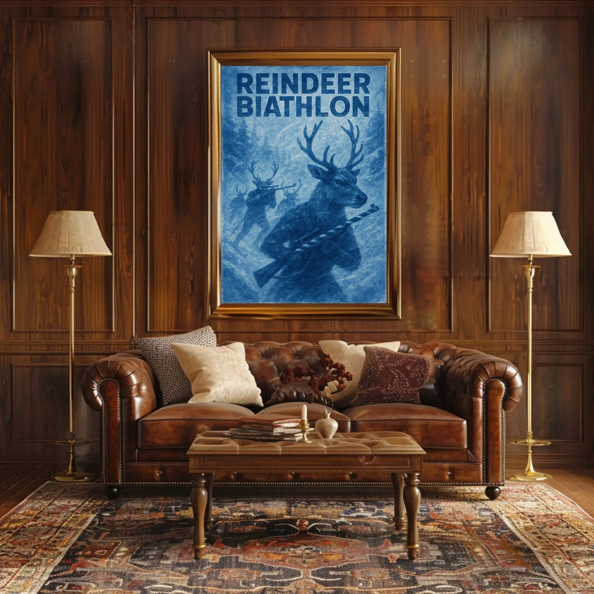 Reindeer Biathlon Poster