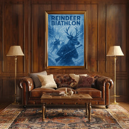 Reindeer Biathlon Poster