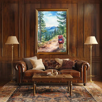 Forest Hiking Trail Mountain Landscape Scenic Nature Poster