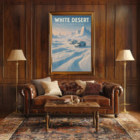 White Desert Antarctica Adventure Futuristic Sci-Fi Poster