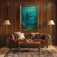 Queen Triggerfish Underwater Splendor Animal Poster
