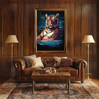 Tropical Tiger in Jungle Environment - Animal Poster