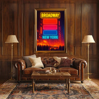 Broadway New York Urban Vibe Travel Poster
