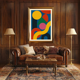 Abstract Geometric Composition Poster