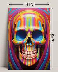 Vibrant Skull Art Poster PosterGoat