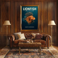 Lionfish Vibrant Venomous Poster
