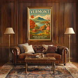 Vermont Scenic Beauty Travel Poster PosterGoat
