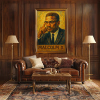Malcolm X A Powerful Portrait Poster