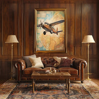 Vintage Aviation Adventure Poster