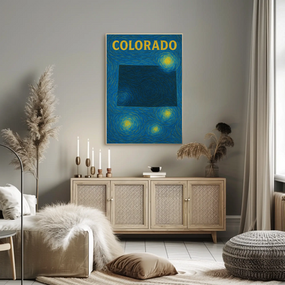 Colorado Starry Night Poster