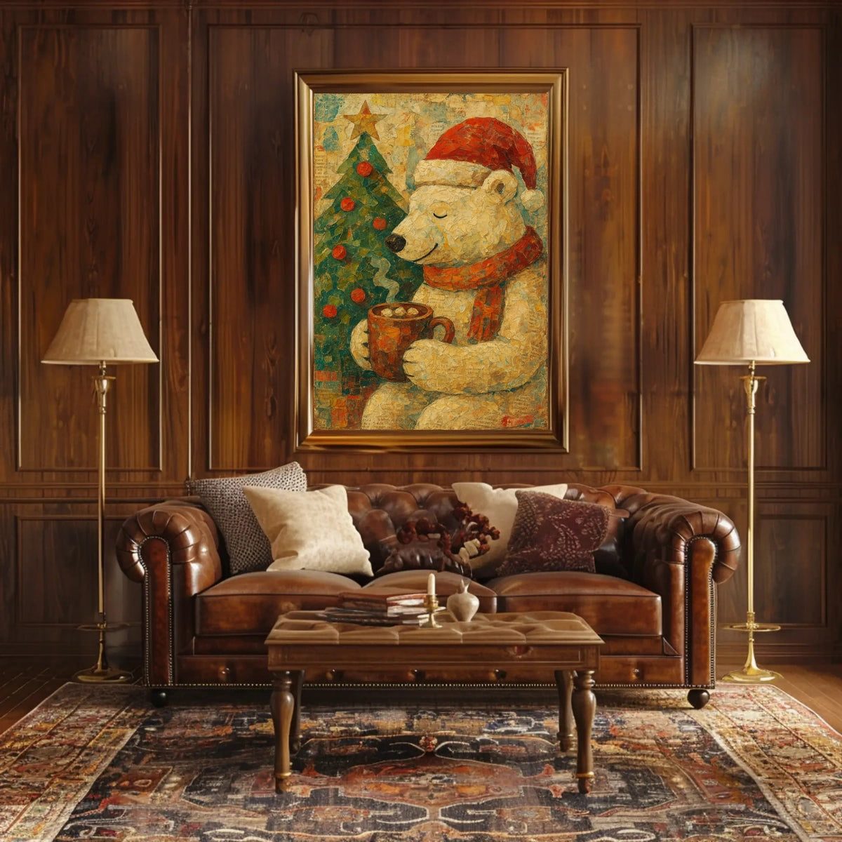 Cozy Holiday Bear Poster