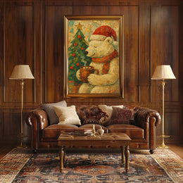 Cozy Holiday Bear Poster
