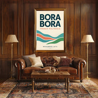 Bora Bora 1973 Vintage Travel Poster PosterGoat