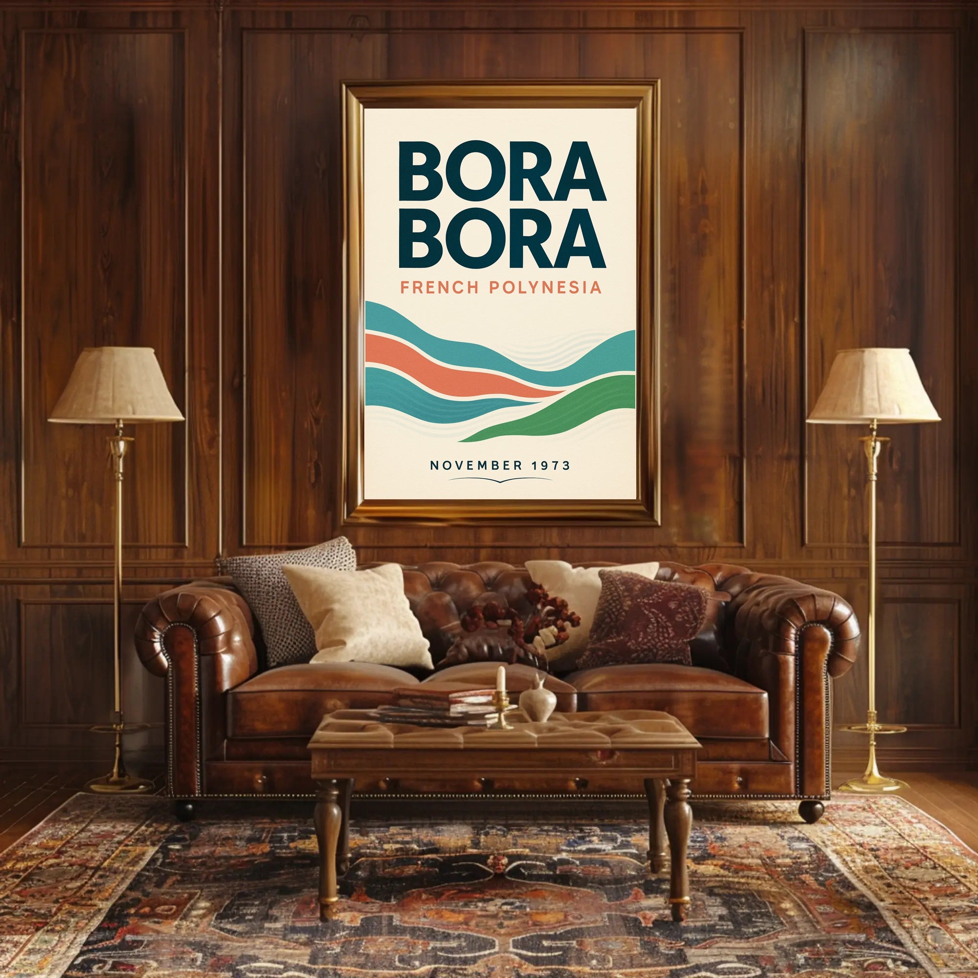 Bora Bora 1973 Vintage Travel Poster PosterGoat