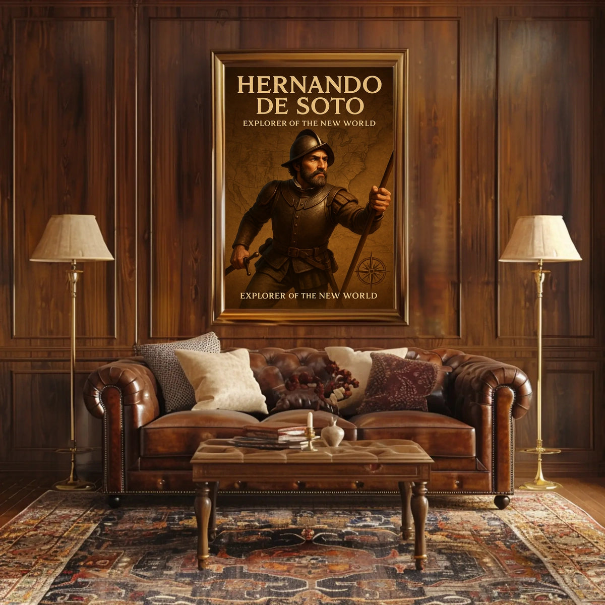 Hernando De Soto Explorer Of The New Poster