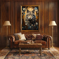 Majestic Wolf Portrait Poster PosterGoat