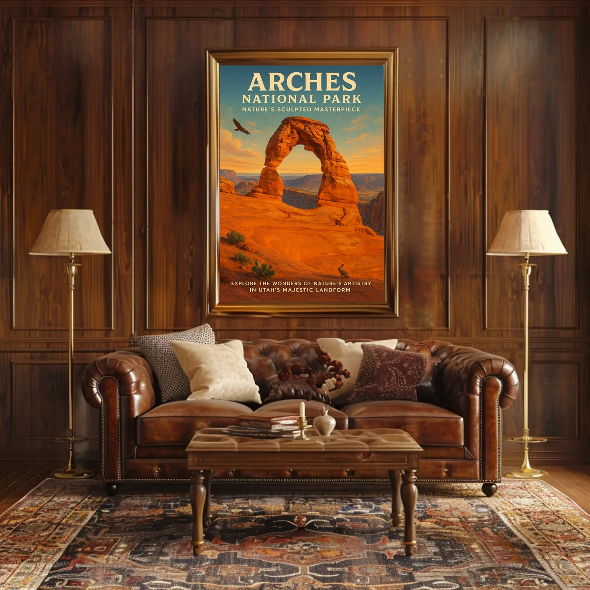 Arches National Park Scenic Vintage Travel Poster