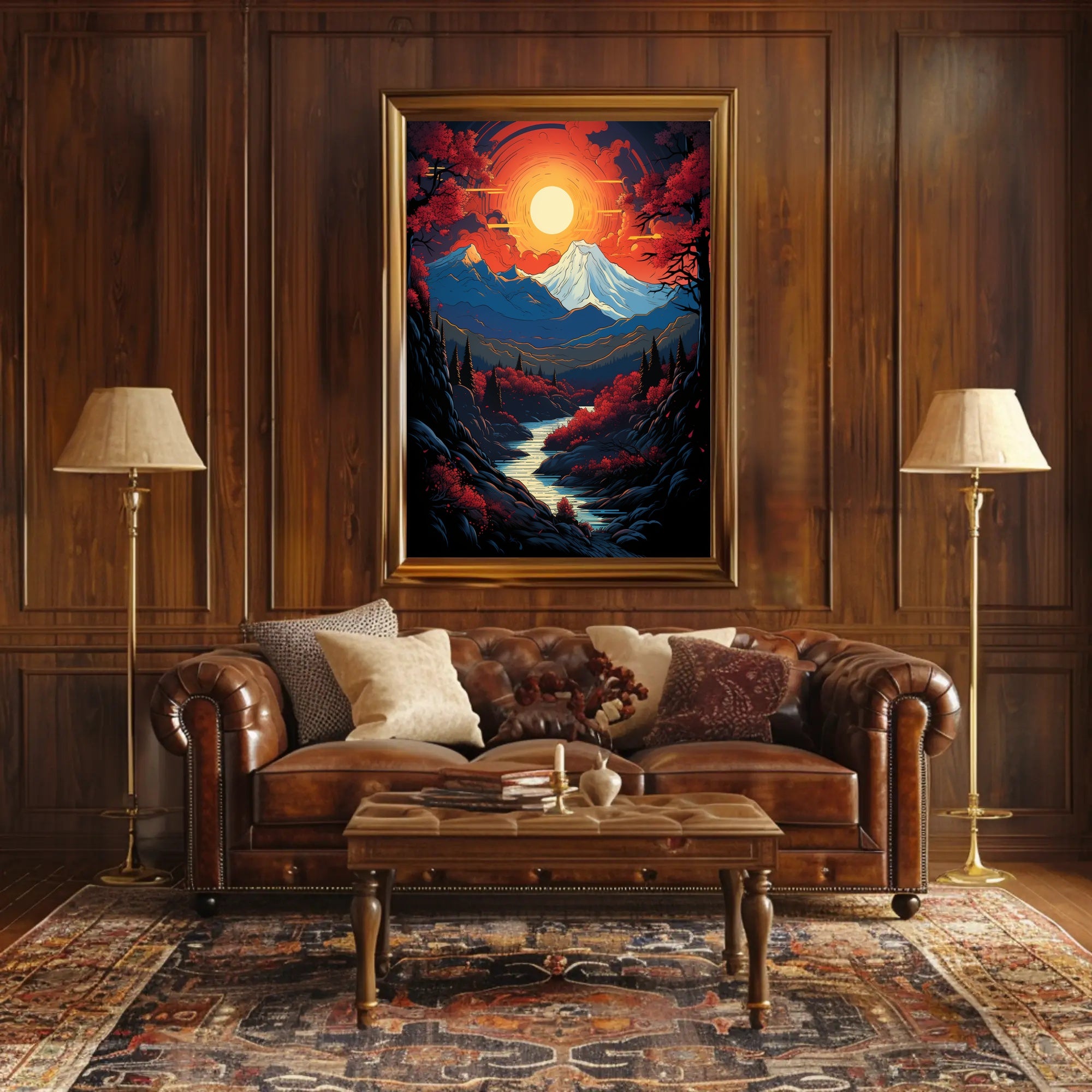 Majestic Mountain Sunset Poster