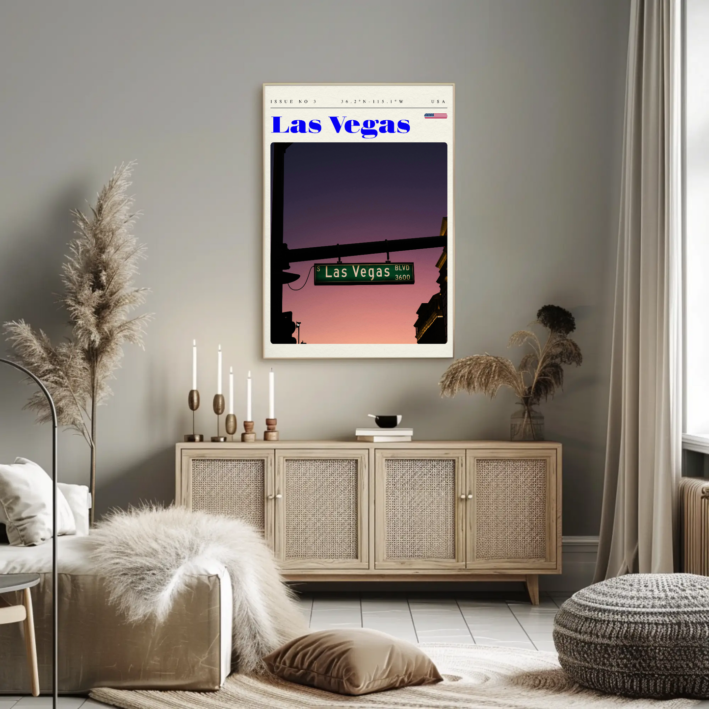 Vintage Poster Las Vegas Blvd Sign