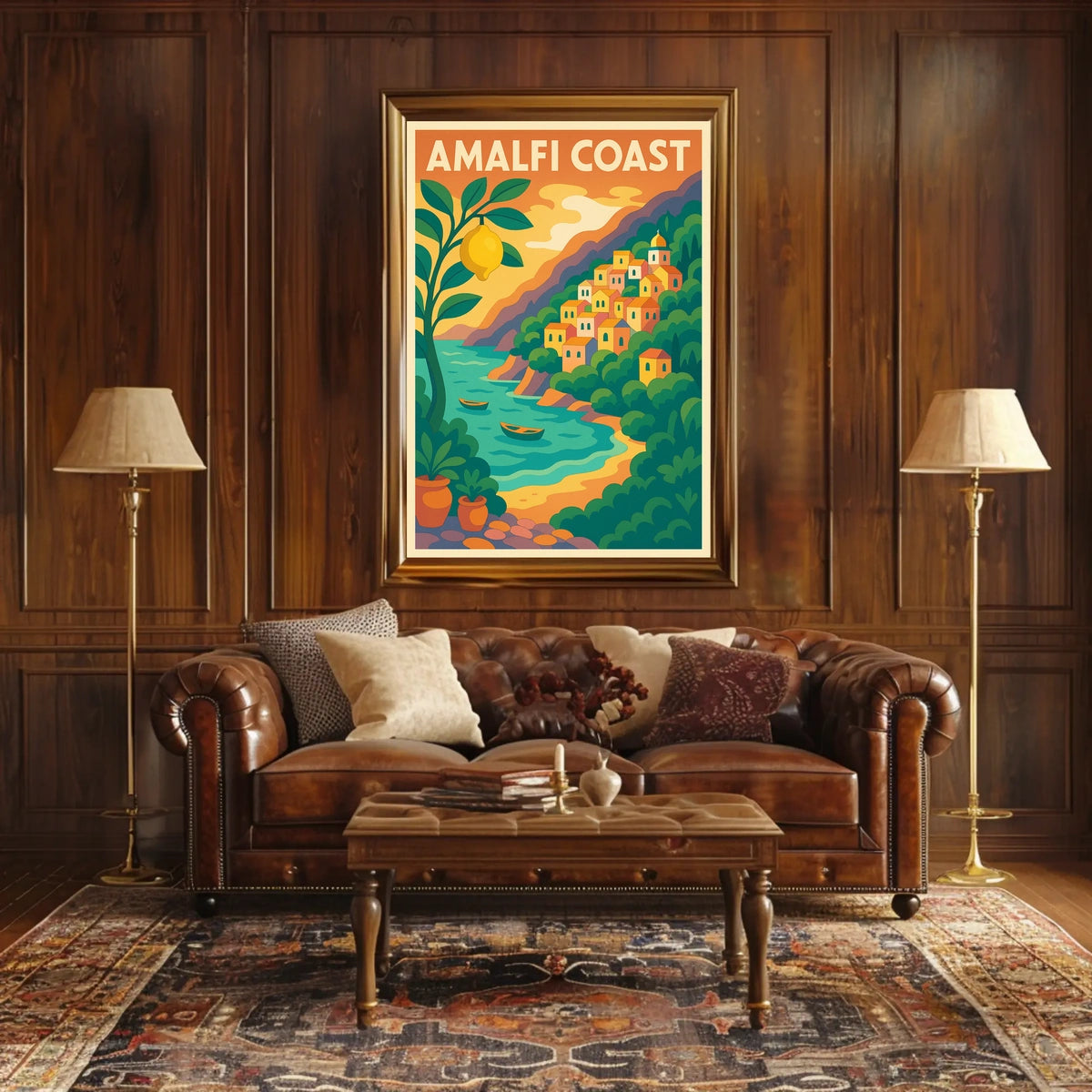 Amalfi Coast Dreamscape Poster For Coastal Decor Lovers