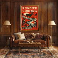 Reindeer Curling Extravaganza Poster