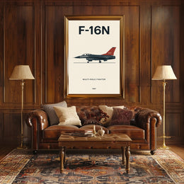 F-16N Fighter Jet Military Recruitment Poster PosterGoat