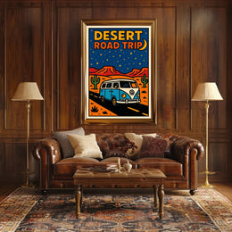 Desert Road Trip Adventure Poster