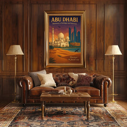Abu Dhabi Cultural Harmony Travel Poster