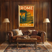 Rome, Italy Travel Poster