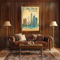 Abu Dhabi Tradition Meets Future Cityscape Poster