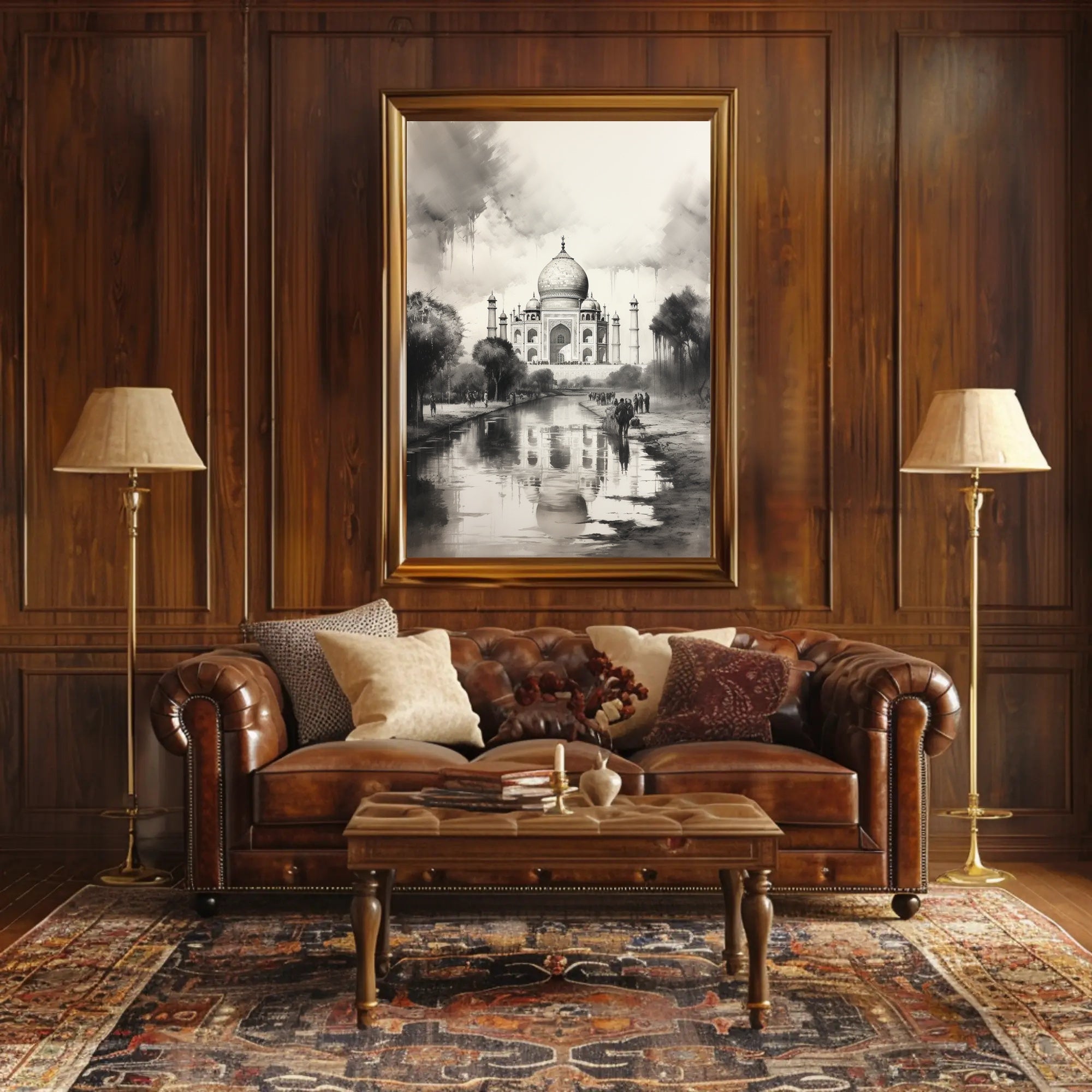 Majestic Reflections Of The Taj Mahal Poster