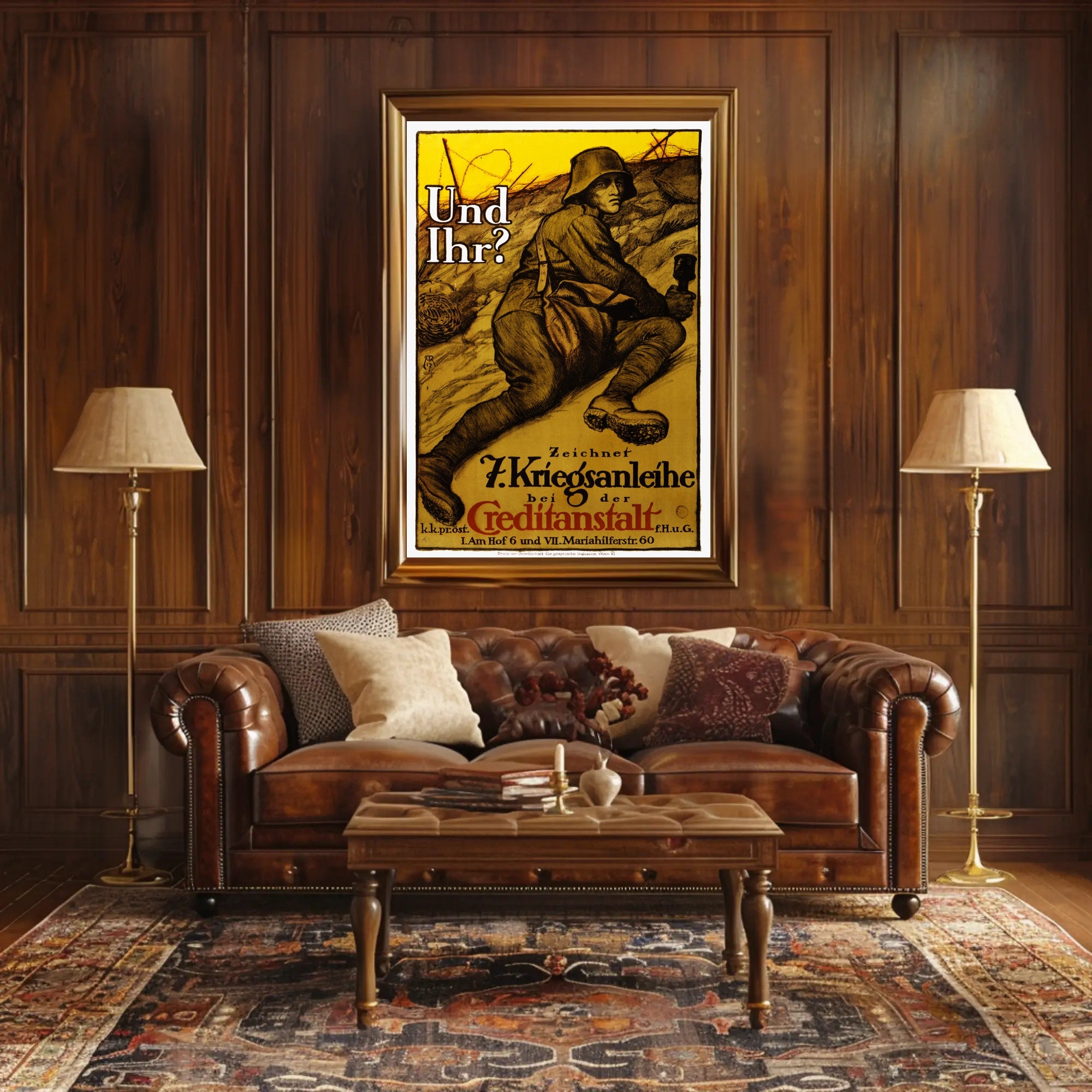 Patriotic War Bond Propaganda Poster for National Support