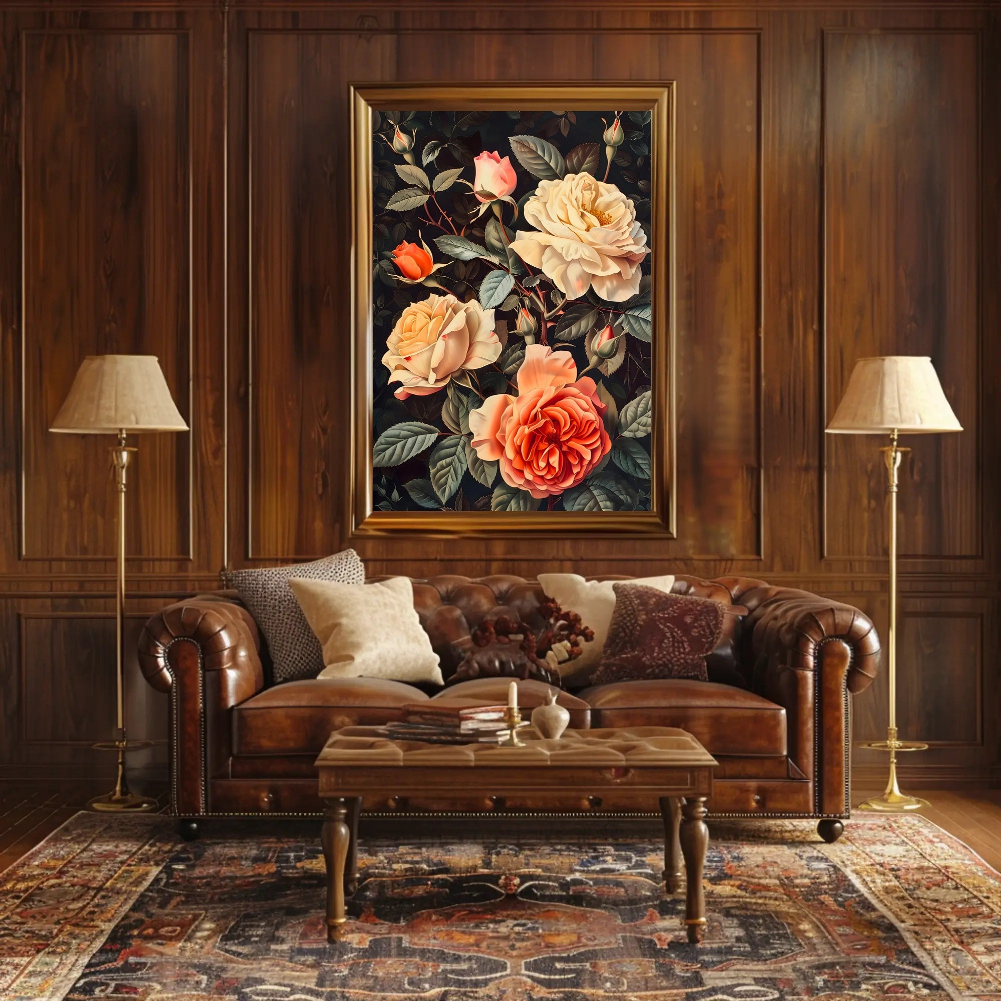 Elegant Floral Arrangement Botanical Art Print - Artistic Poster