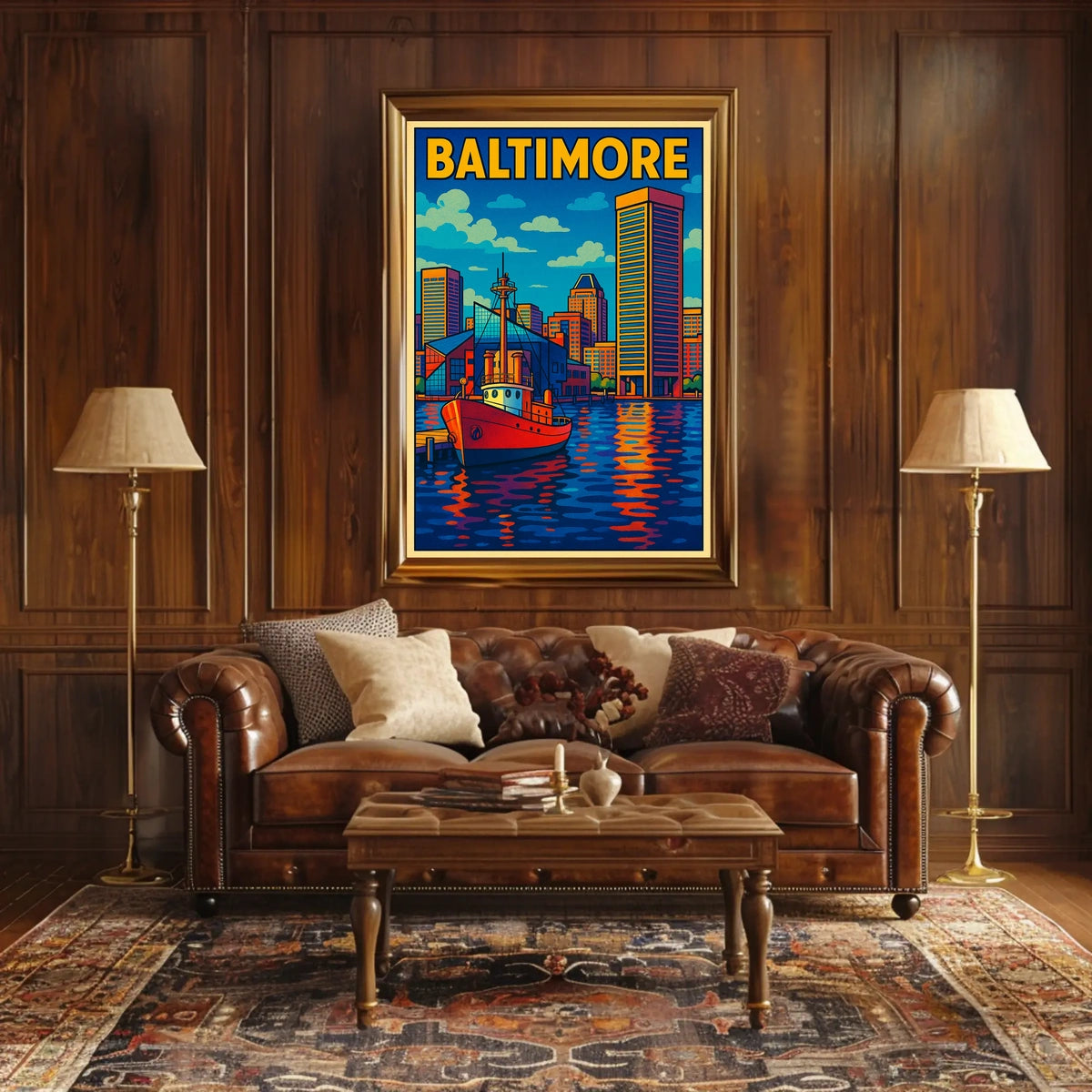 Baltimore Harbor Skyline Poster