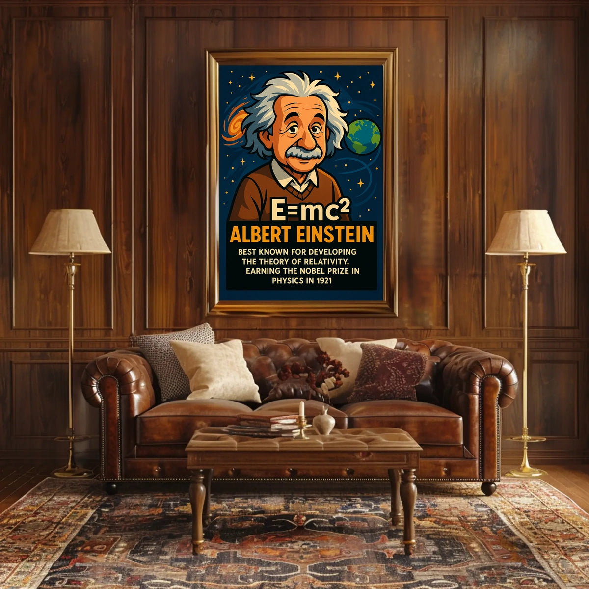 Einstein Relativity Vintage Science Poster